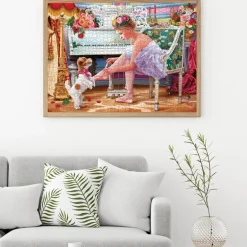 Ballerina and Her Puppy 1000 Piece Jigsaw Puzzle
