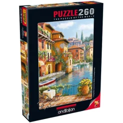 Cafe at the Canal 260 Piece Jigsaw Puzzle
