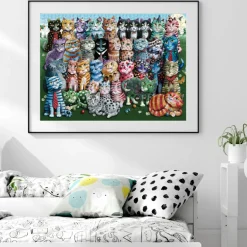 Cat Family Reunion 1000 Piece Jigsaw Puzzle