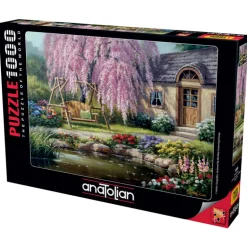 Cherry Blossom Cottage 1000 Piece Jigsaw Puzzle