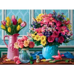 Flowers in Vases 1000 Piece Jigsaw Puzzle