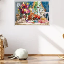 Fluffy Kittens in the Living Room 260 Piece Jigsaw Puzzle