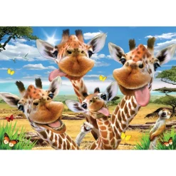 Giraffe Selfie 500 Piece Jigsaw Puzzle
