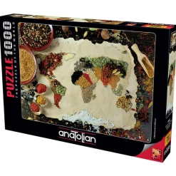 Herbal World Map 1000 Piece Jigsaw Puzzle
