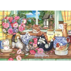 Kittens in the Kitchen 500 Piece Jigsaw Puzzle