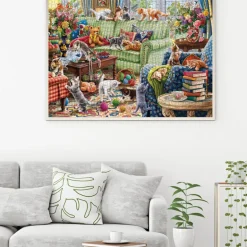 Kittens in the Living Room 1500 Piece Jigsaw Puzzle