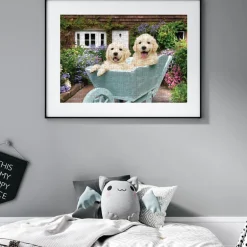 Puppies in a Wheelbarrow 260 Piece Jigsaw Puzzle