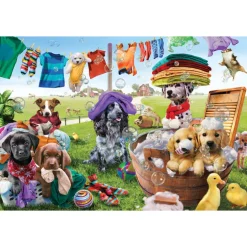 Puppies Playing 260 Piece Jigsaw Puzzle
