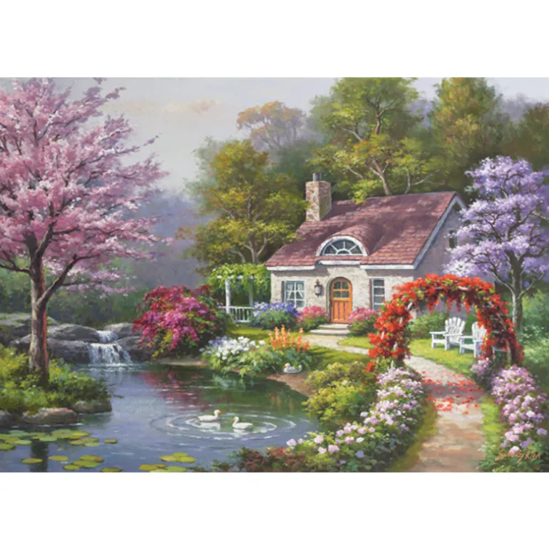 Spring Cottage In Full Bloom