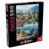 Village Lake Afternoon 500 Piece Jigsaw Puzzle