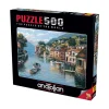 Village on the Water 500 Piece Jigsaw Puzzle