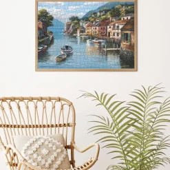 Village on the Water 500 Piece Jigsaw Puzzle